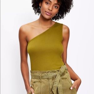 Ann Taylor LOFT NWT asymmetrical green shirt XL